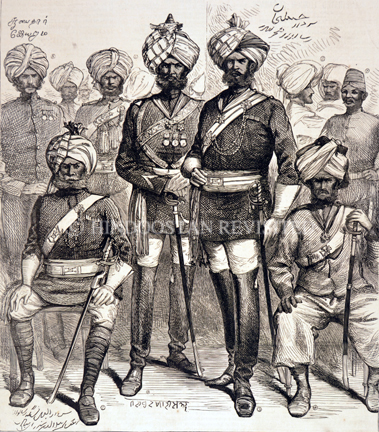 /data/Original Prints/Portraiture, Portraits, Occupations, Trades and Professions, People/OFFICERS NON-COMMISSIONED OFFICERS AND MEN OF THE INDIAN CONTINGENT ON A VISIT TO ENGLAND.jpg
